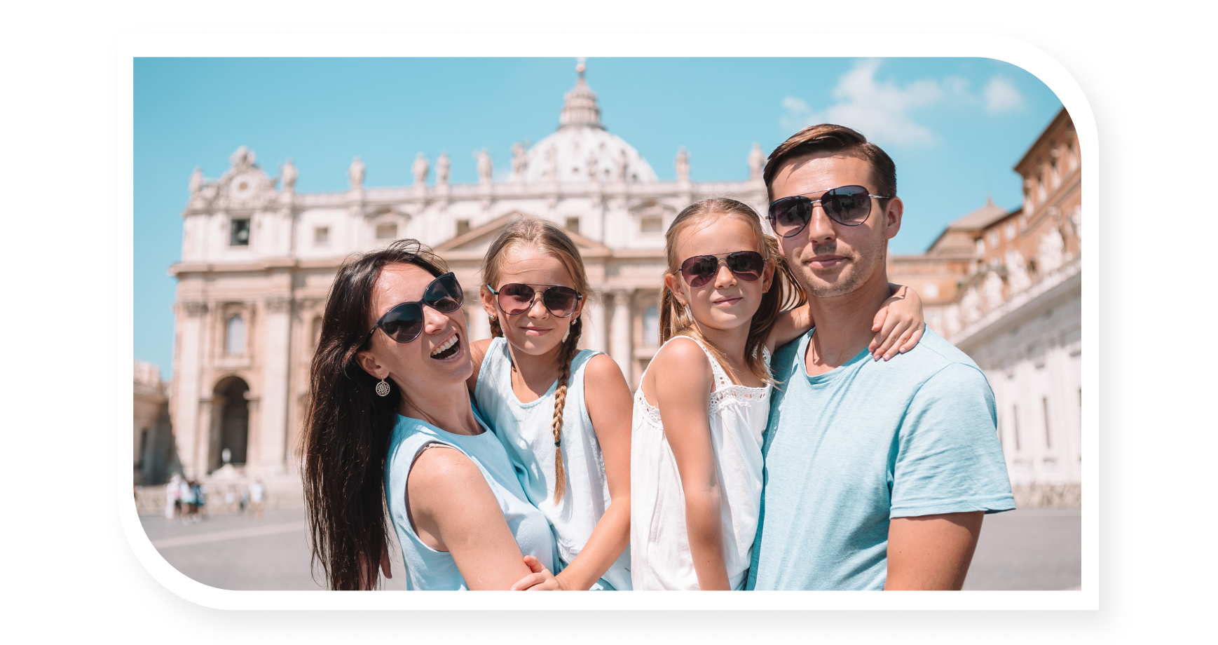 Family visiting Vatican City