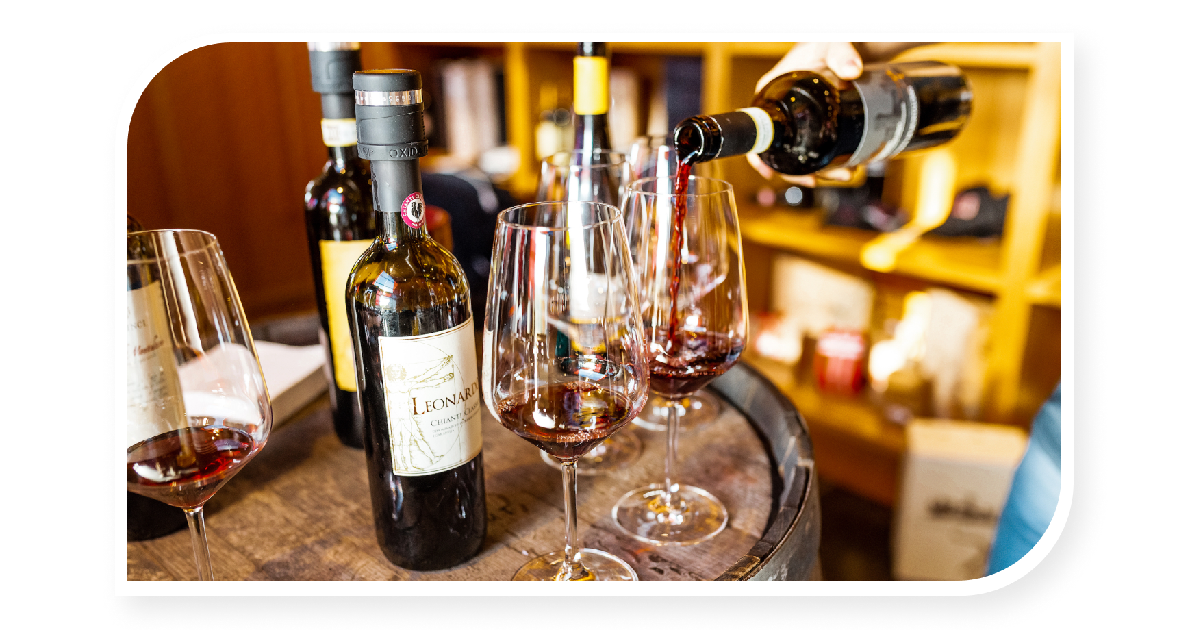 Serving world-famous Tuscany wine