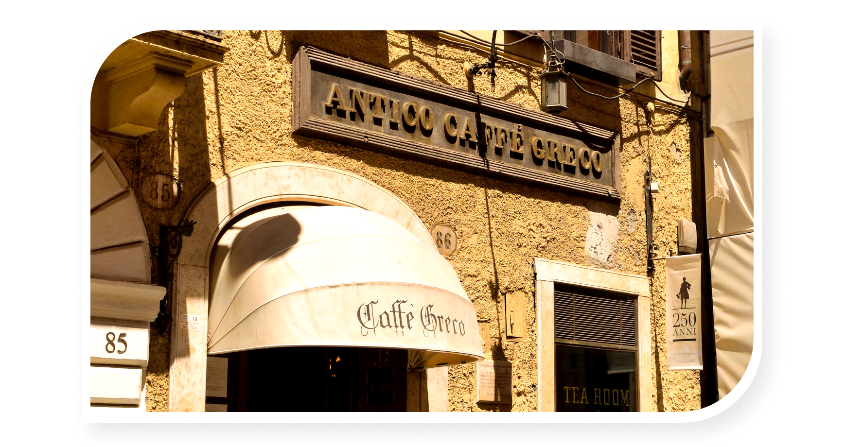 Entrance of Antico Caffé Greco