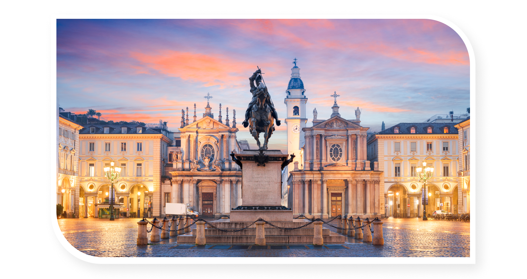 Turin during sunset time