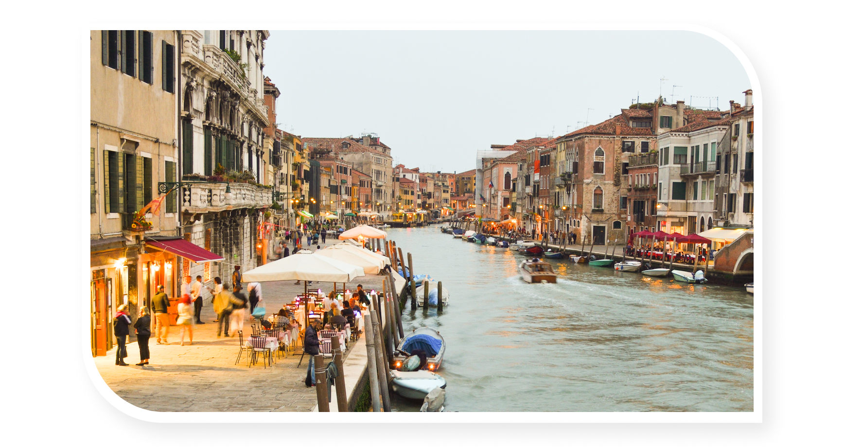 Bars & restaurants next to Venice canal