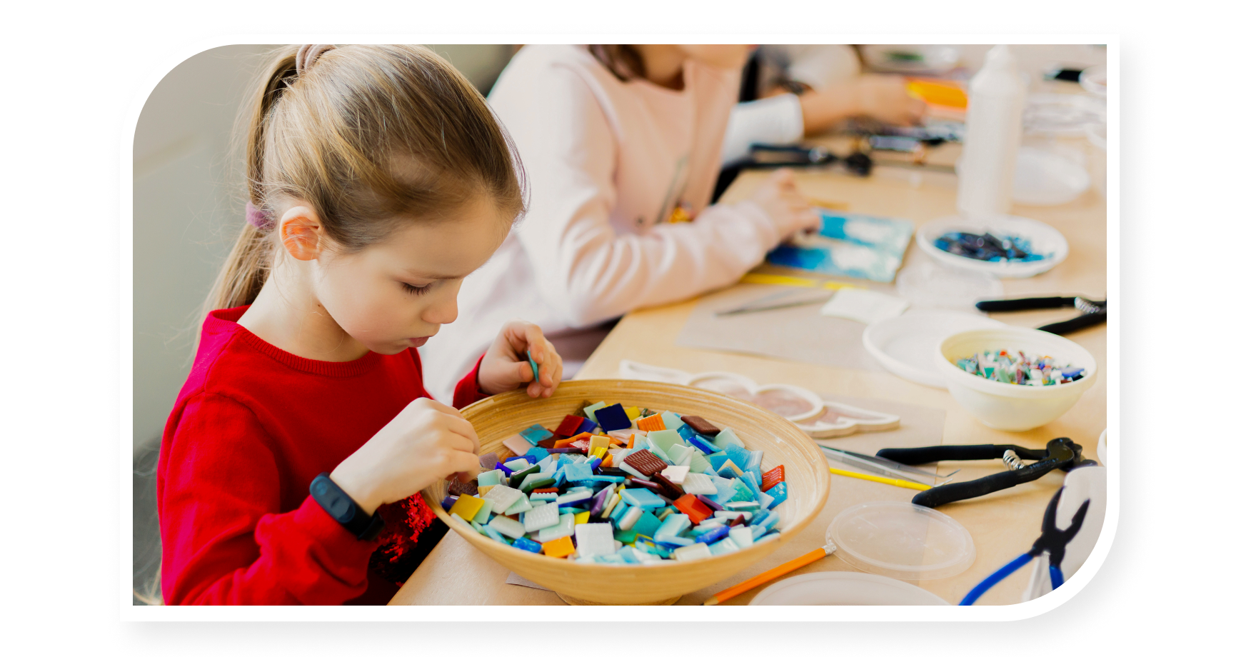 Kid on a Mosaic-Making Workshop
